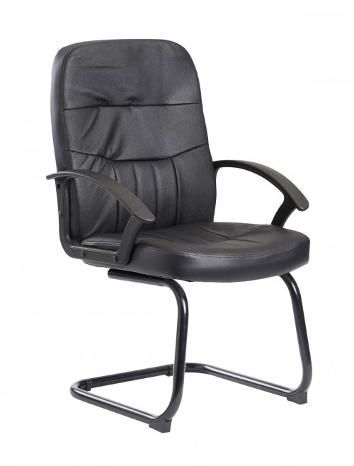 Office Chairs - Cavalier Leather Faced Visitor Chair CAV100C1