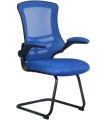 Luna Mesh Visitors Chair with Blue Mesh