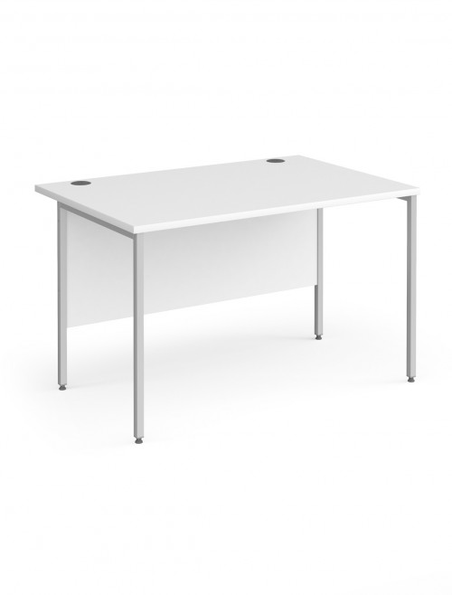 White Office Desk Contract 25 Straight Desk H-Frame 1200mm x 800mm