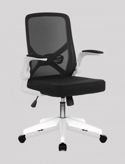 Mesh Office Chair Black Oyster Folding Back Computer Chair BCM/K523/WH-BK by Eliza Tinsley-Nautilus