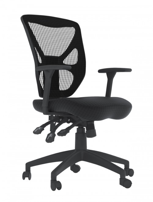 Mesh Office Chair Black Hudson Computer Chair AOC8164BLK by Alphason