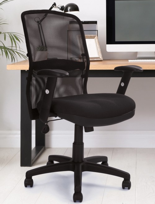 Mesh Office Chair Black Jupiter Manager Armchair DPA6200ATG/FBK by Eliza Tinsley