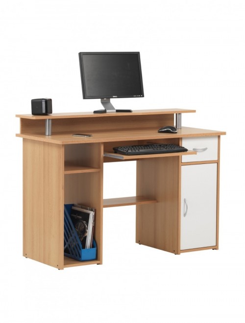 Home Office Desk Beech Albany Computer Desk AW12362-BC by Alphason