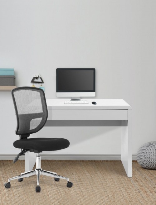Home Office Desk White Nordic Home Workstation BDW/F210/WH by Eliza Tinsley