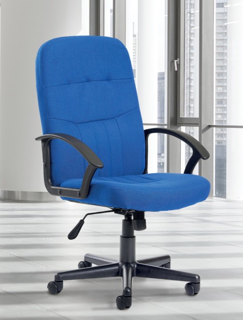 Office Chairs Cavalier Blue Fabric Office Chair CAV300T1-B