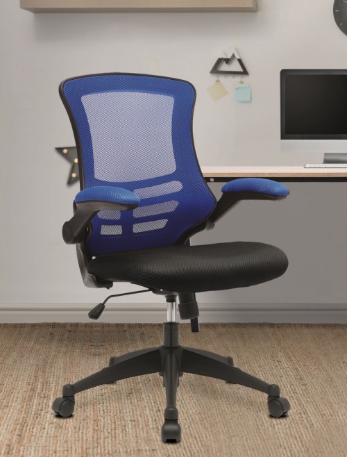 Mesh Office Chair Blue/Black Luna Computer Chair BCM/T1302/BL by Eliza Tinsley Nautilus
