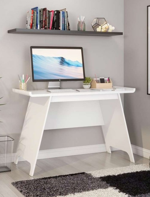 Home Office Desks Towson Trestle Desk White 7700002 by Teknik