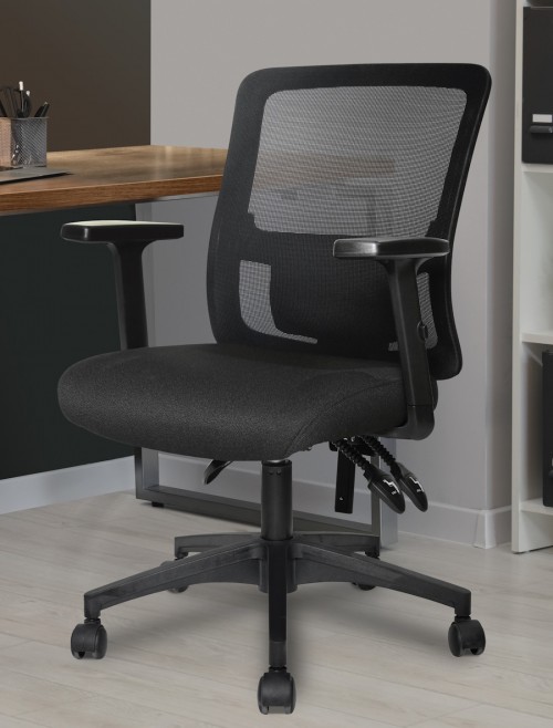 Mesh Office Chair Black Barri Task Chair BCM/K610/BK by Nautilus