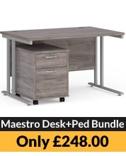 Maestro Desk and Pedestal Bundle