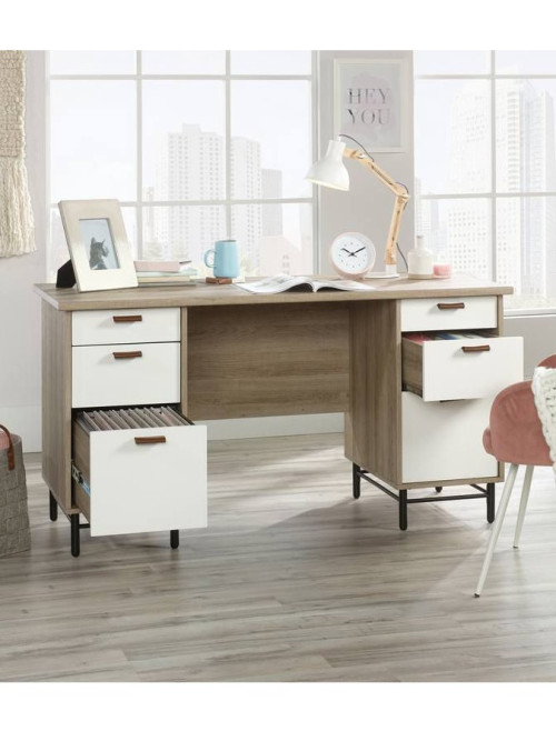 Home Office Desks Avon Leather Handled Desk 5423235 by Teknik