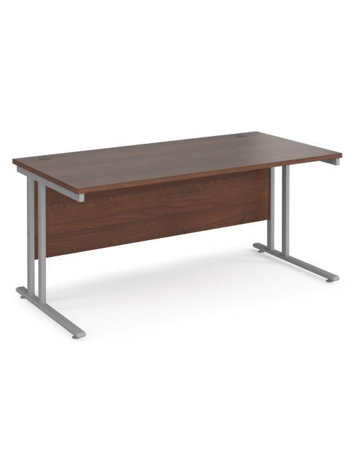 Walnut Office Desk Maestro 25 Straight Desk Cantilever 1600mm x 800mm MC16SW