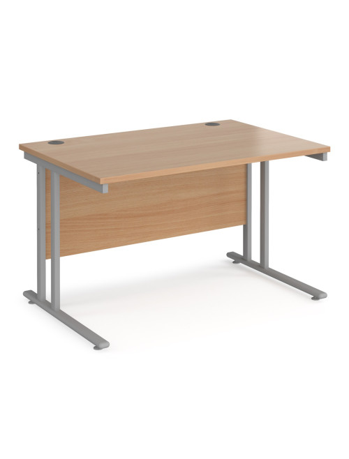 Beech Office Desk Maestro 25 Straight Desk Cantilever 1200mm x 800mm MC12SB