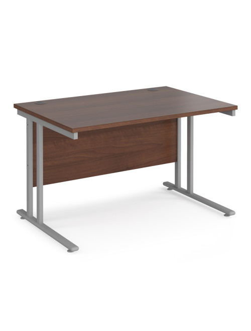 Walnut Office Desk Maestro 25 Straight Desk Cantilever 1200mm x 800mm MC12SW