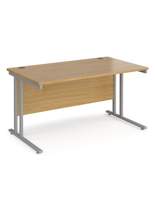 Oak Office Desk Maestro 25 Straight Desk Cantilever 1400mm x 800mm MC14SO