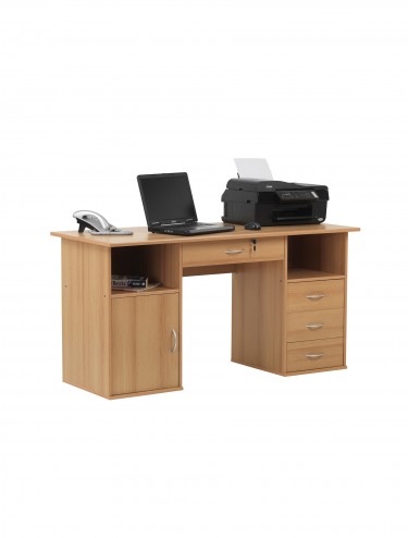 Home Office Desk Beech Dallas Computer Desk AW12289 by Alphason