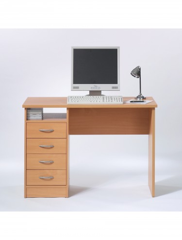 Tvilum Function Beech Effect 4 Drawer Desk 8014641