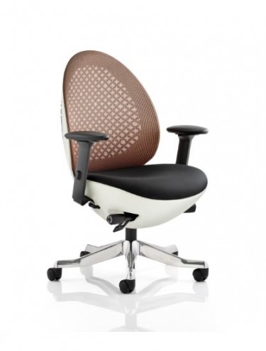 Revo Mandarin Mesh Office Chair with White Frame ROWSMAND