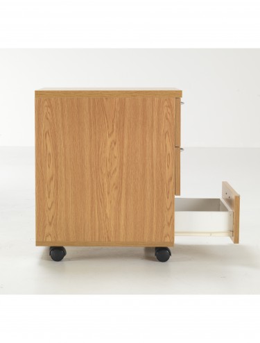 Lite 1600mm Office Desk with 3 Drawer Mobile Pedestal LITE1680BUND3OK - enlarged view