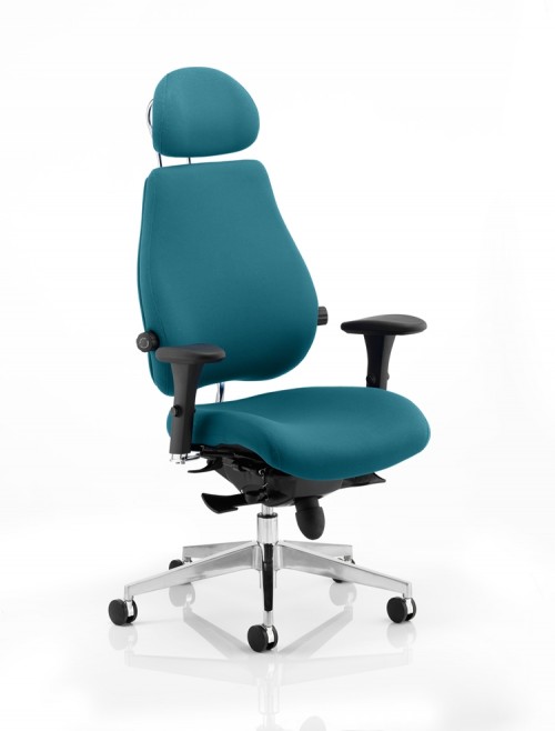 Office Chair Chiro Plus Ultimate Maringa Teal 24 Hour Ergonomic Chair KCUP0175 by Dynamic