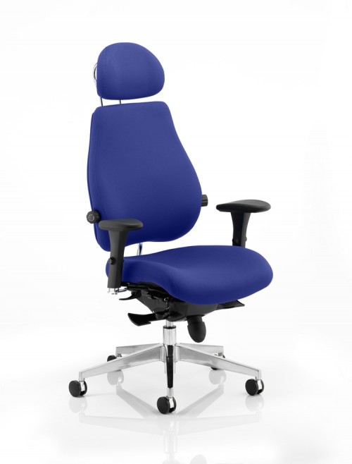 Office Chair Chiro Plus Ultimate Stevia Blue 24 Hour Ergonomic Chair KCUP0171 by Dynamic