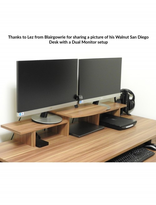 Alphason San Diego Computer Desk AW12004WHI White - enlarged view