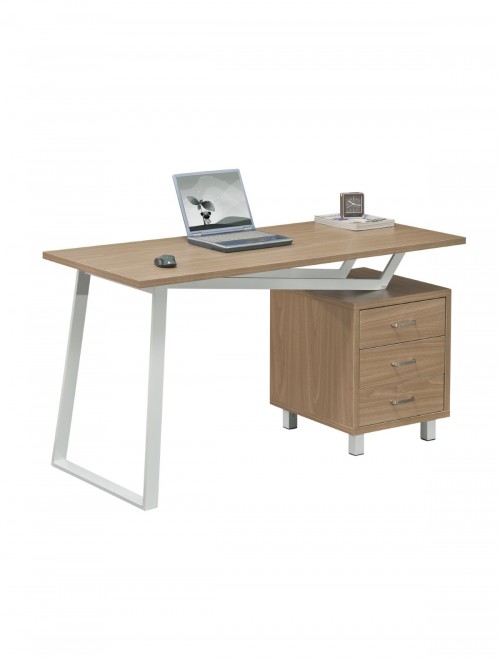 Home Office Desk Seattle Oak Computer Desk Aw23533 By Alphason