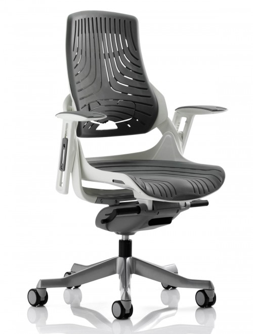 Office Chairs Zure Grey Executive Elastomer Office Chair EX000112 by Dynamic
