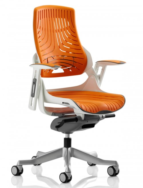 Office Chairs Zure Orange Executive Elastomer Office Chair EX000133 by Dynamic