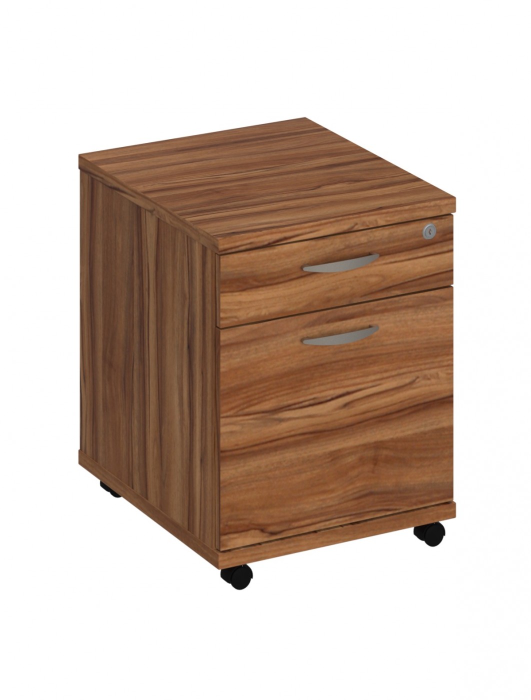 Walnut Mobile Pedestal 2 Drawer Aspire Pedestal Et Mobped2 Wn