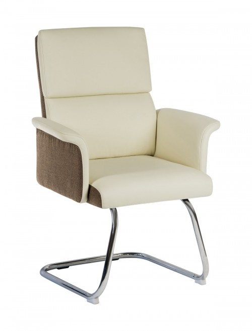 Office Chairs Cream Elegance Visitor Chair 6959CRE by Teknik - enlarged view