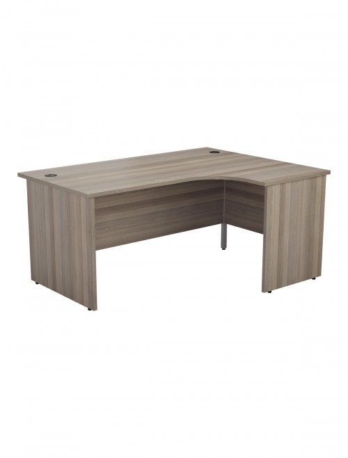 Grey Oak Office Desk 1800mm TC One Panel L Shaped Desk PAN1812RHRADGO