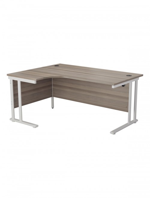 Grey Oak Office Desk 1800mm TC Lite L Shaped Desk TWU1812LHRADGO