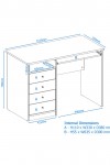 Alphason Marymount Workstation AW22813-WH - enlarged view