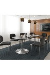 Dams Circular Boardroom Table with Silver Trumpet Base TB12C-S - enlarged view