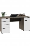 Home Office Desks Alphason Kentucky Dark Oak Desk AW1374DO - enlarged view