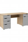 Home Office Desks - Alphason Kentucky Light Oak Desk AW1374LO - enlarged view