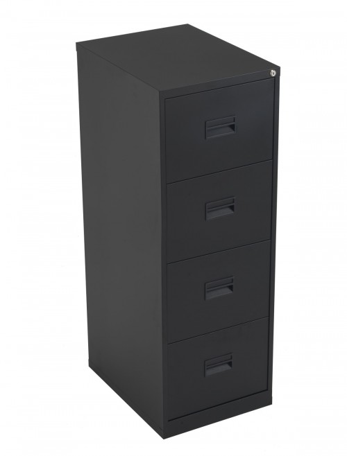 Talos Metal Filing Cabinet 4 Drawer Black TCS4FC-BK by TC Office