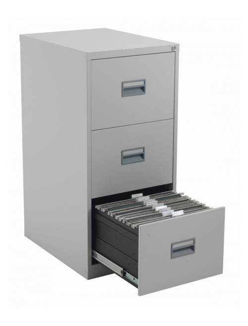 Talos Metal Filing Cabinet 3 Drawer Grey TCS3FC-GR by TC Office