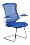 Mesh Visitor Chair Luna Blue Reception Chair BCM/L1302V/WH-BL by Eliza Tinsley