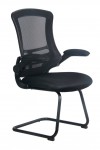 Mesh Visitor Chair Luna Black Reception Chair BCM/L1302V/BK by Eliza Tinsley