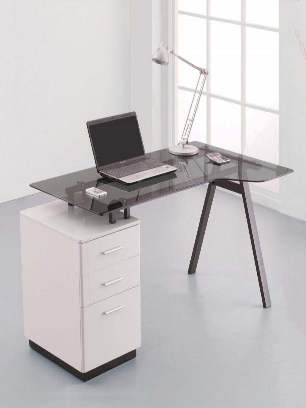 Stylish Home Office Desk Cleveland 4 Aw23377 Gy By Alphason 121