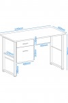 Alphason Cabrini Office Desk AW22226-WH - enlarged view