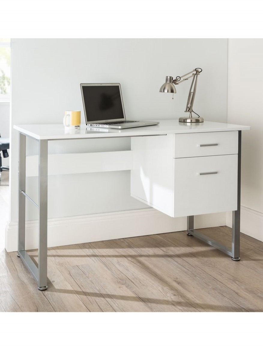 Home Office Desk White Cabrini Aw22226 Wh By Alphason 121 Office