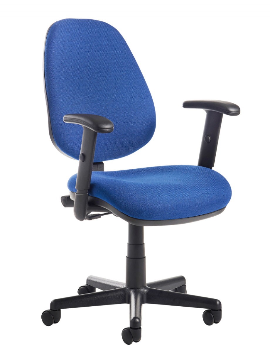 Total 38+ imagen blue office chair with arms