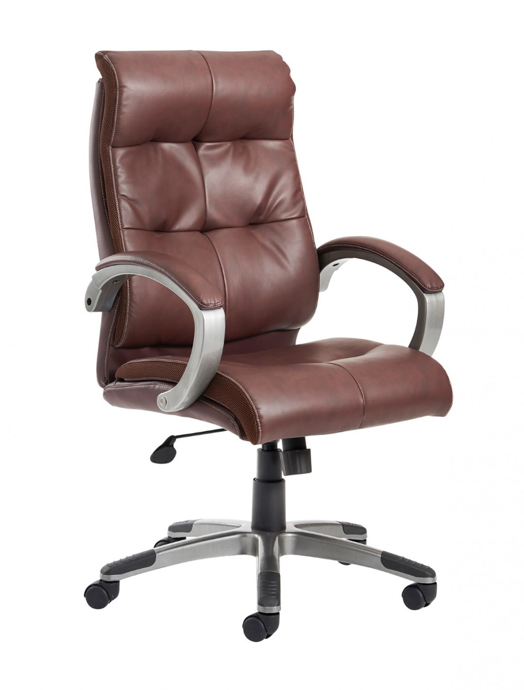 Catania Brown Leather Managers Office, Brown Leather Reception Chairs