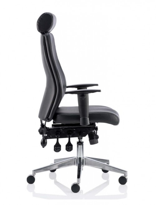 Office Chairs Onyx 24 Hour Bonded Leather Office Chair with Headrest OP000098 by Dynamic