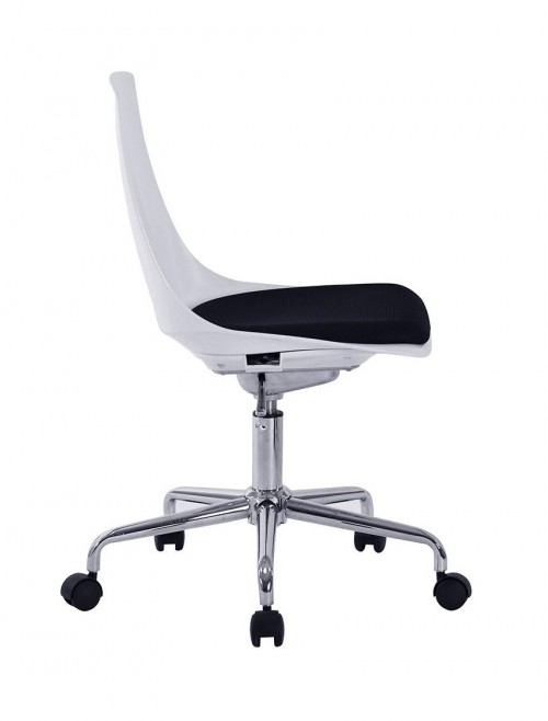 Poly Office Chair White Flow Swivel Chair BCP/K544/WHBK 121 Office
