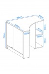 Home Office Desk White Chesil Corner Desk AW3120 by Alphason - enlarged view