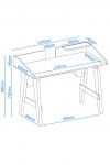 Home Office Desk Grey Truro Study Desk AW3190 by Alphason - enlarged view