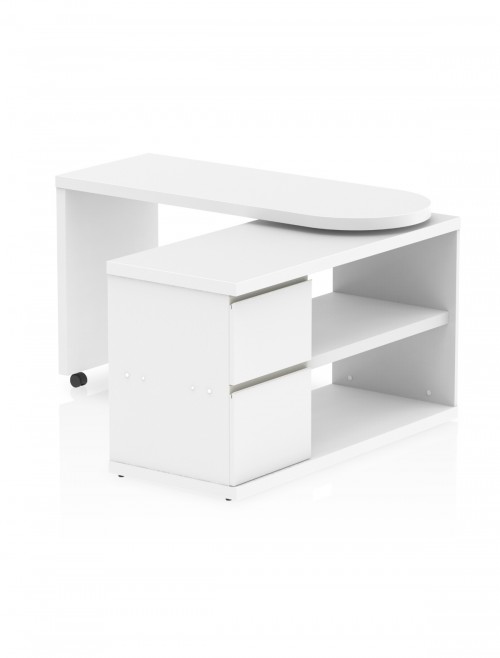 Home Office Desk White Fleur Smart Storage Desk HO00101 by Dynamic - enlarged view